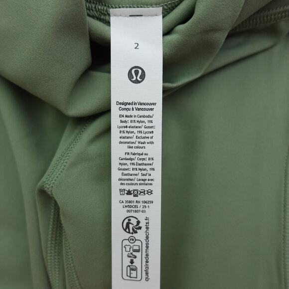 New Lululemon Size 2 Leggings Align HR Pant 25" Pockets DSTN l Green $128 - Picture 5 of 7